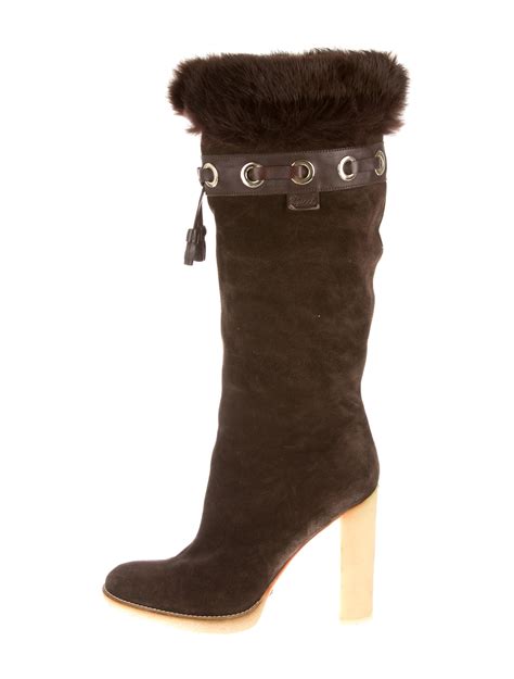 fur gucci|gucci fur boots.